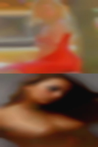 One grown females up black naked and a dog.